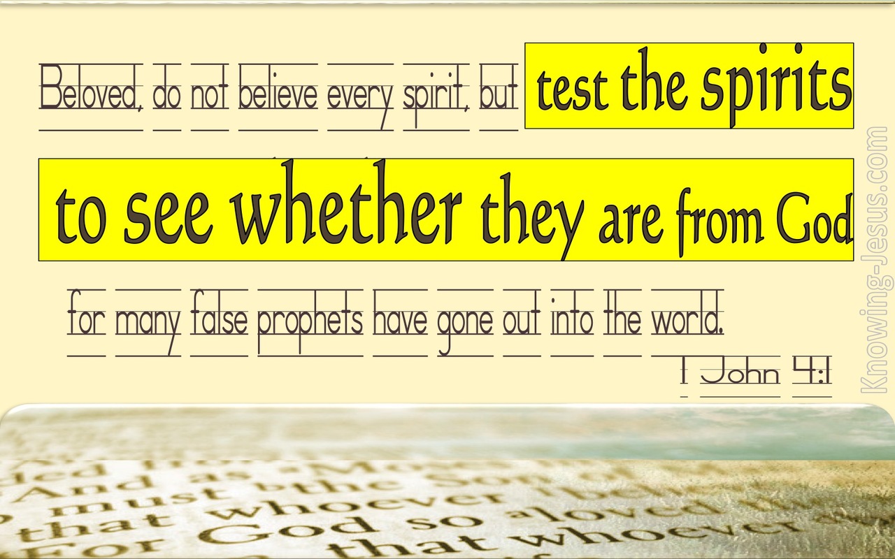 1 John 4:1 Do Not Believe Every Spirit (yellow)